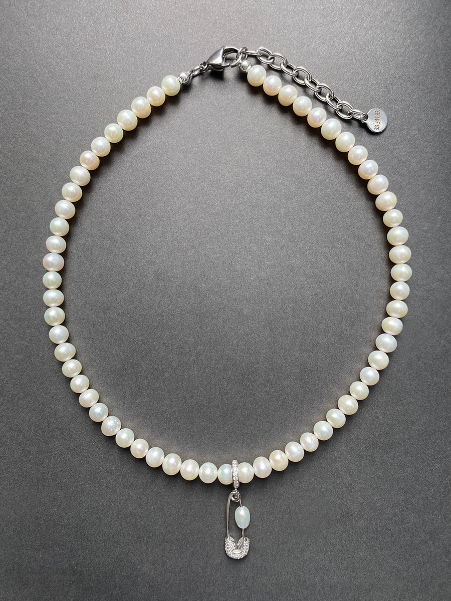 人気激安 Jproducts asymme necklace choker pearl ネックレス