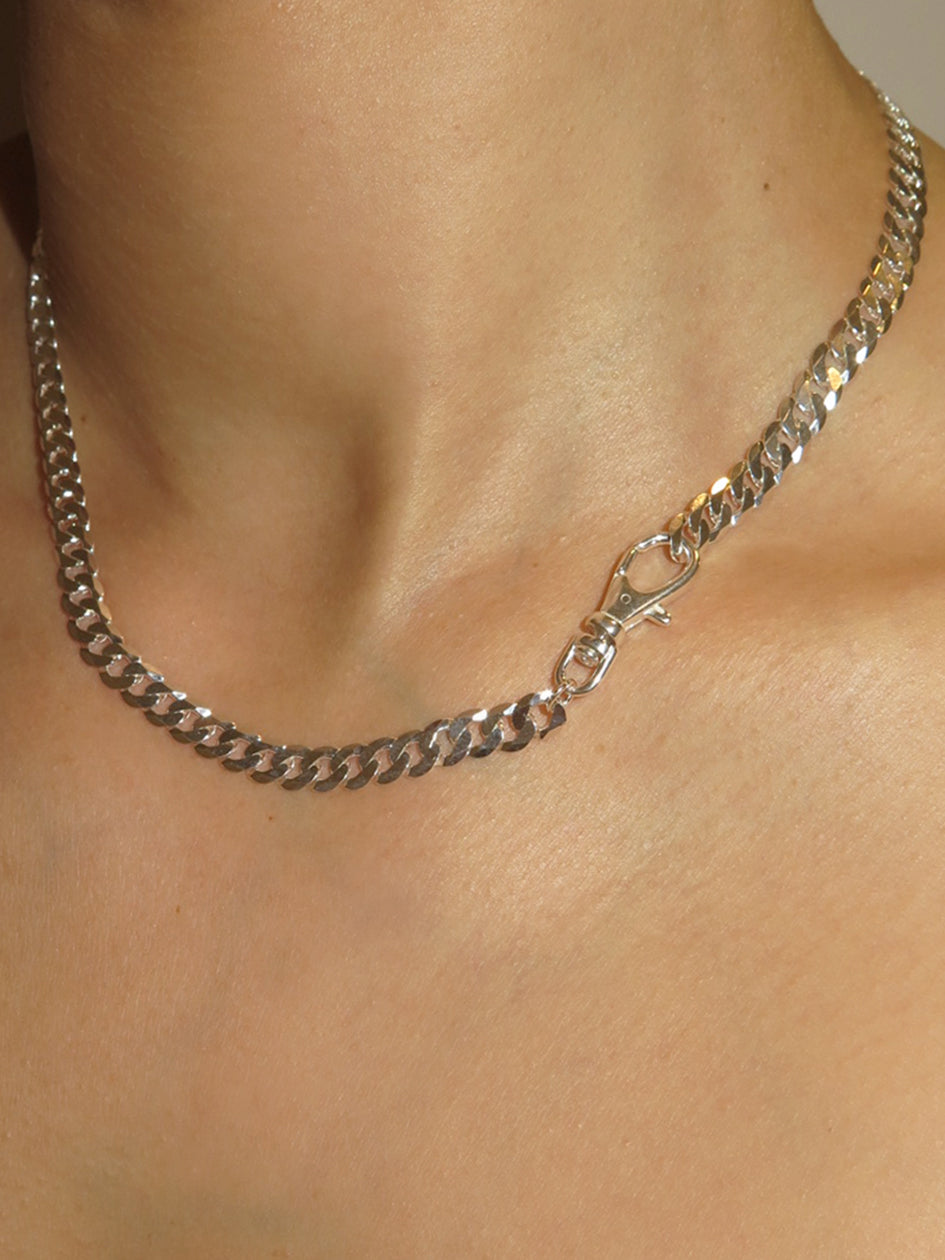 925STERLINGSILVERCURBCHAINSWIV