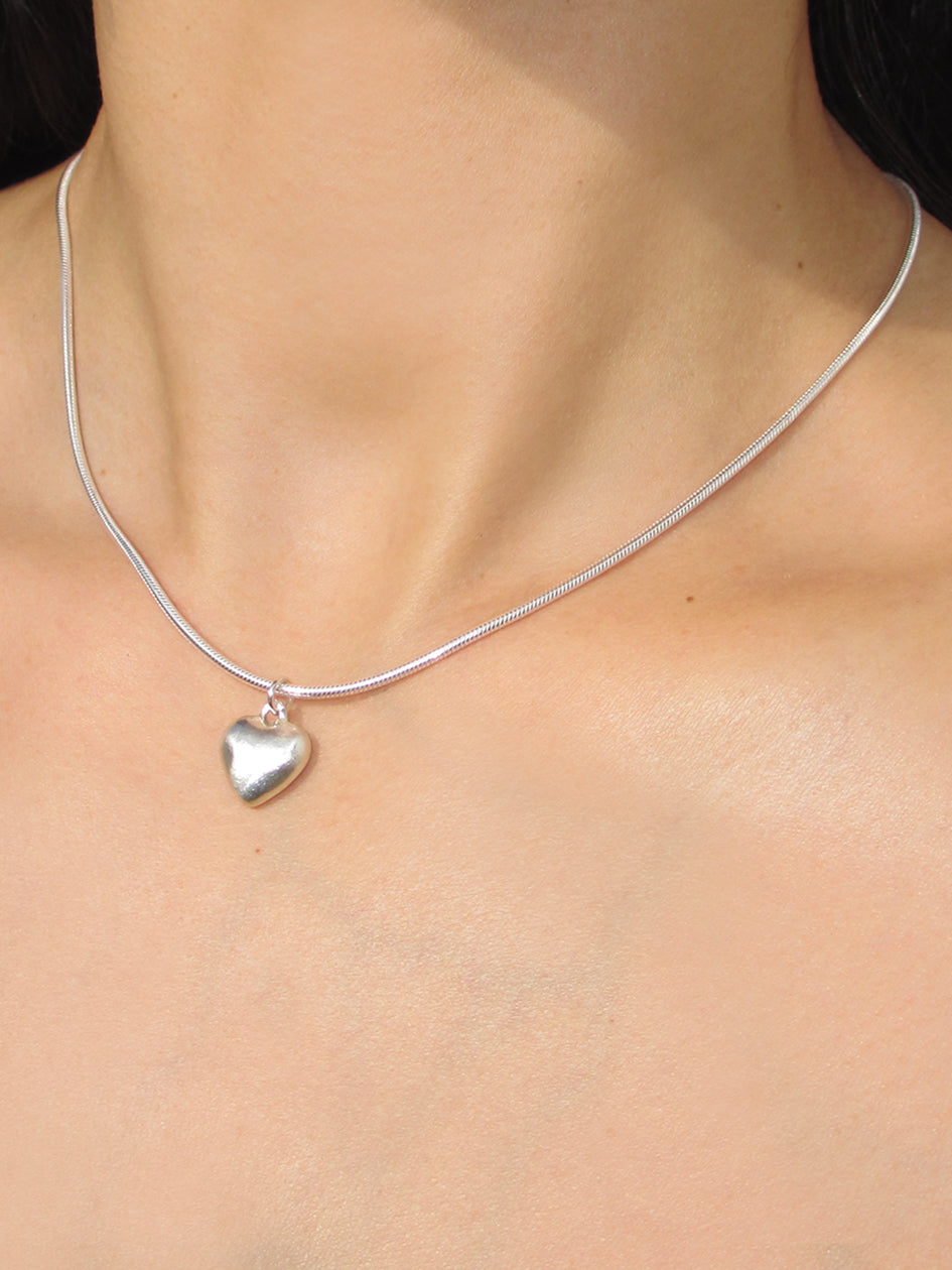 MINI HEART SNAKE CHAIN 925 sterling silver – Rimor Jewelry