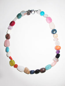 MULTI ROCK NECKLACE #2 16 INCHES