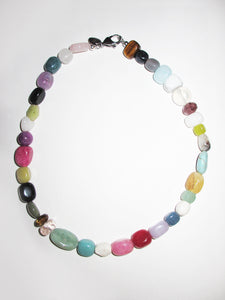 MULTI ROCK NECKLACE #1 16 INCHES
