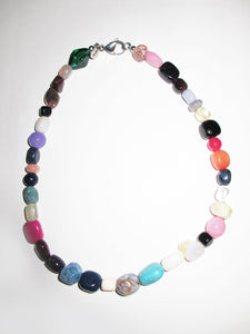 MULTI ROCK NECKLACE #3 16 INCHES