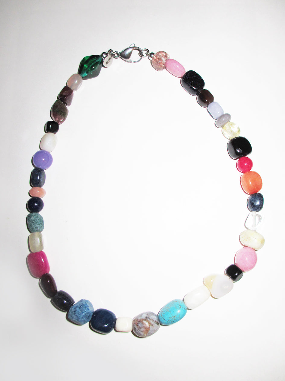 MULTI ROCK NECKLACE #3 16 INCHES