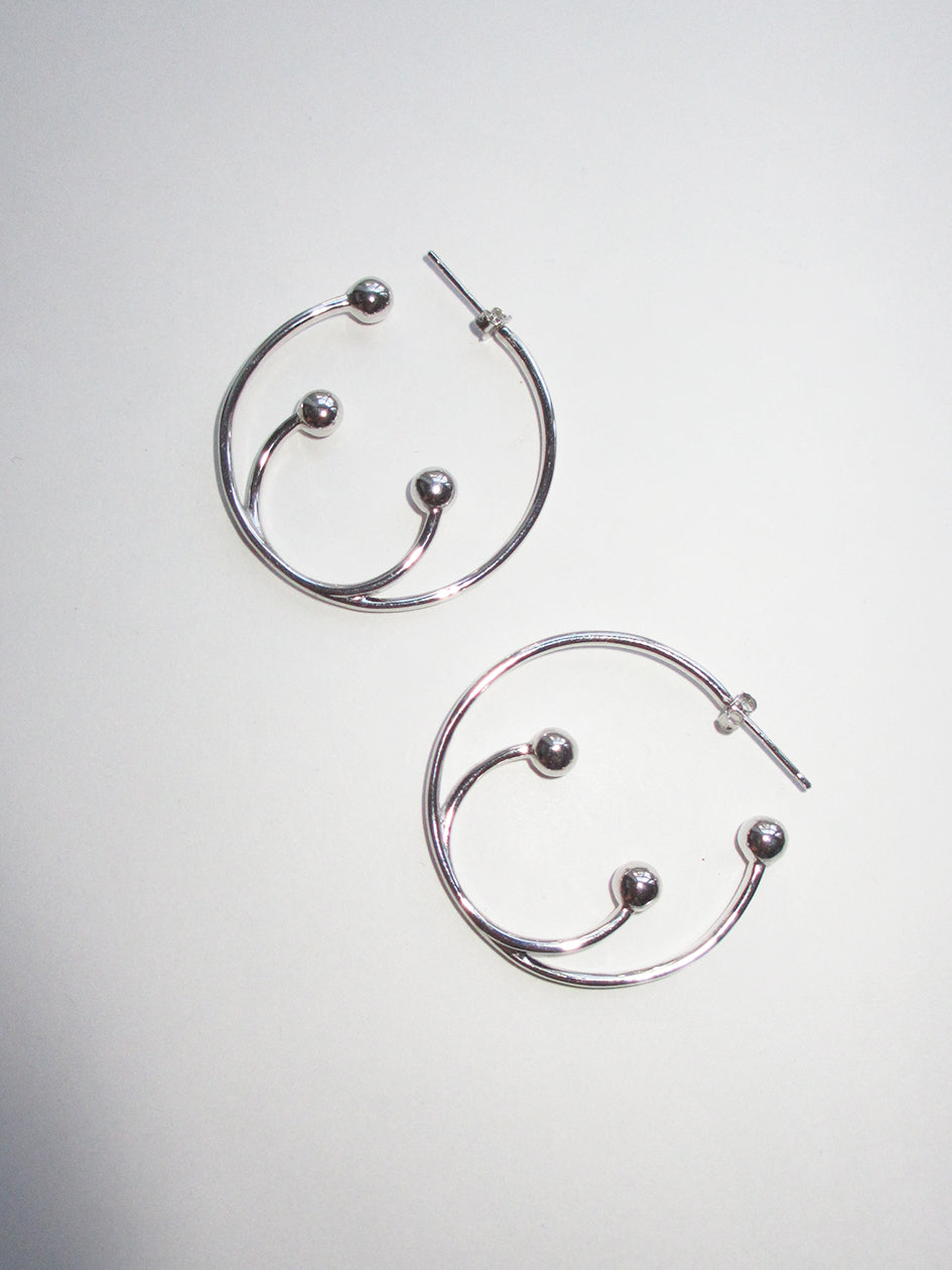 THE PIERCED XL HOOPS 925 sterling silver – Rimor Jewelry