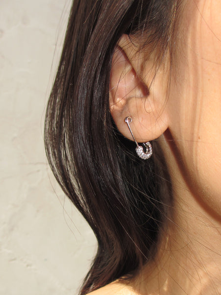 SAFETY PIN EARRING 925 sterling silver – Rimor Jewelry