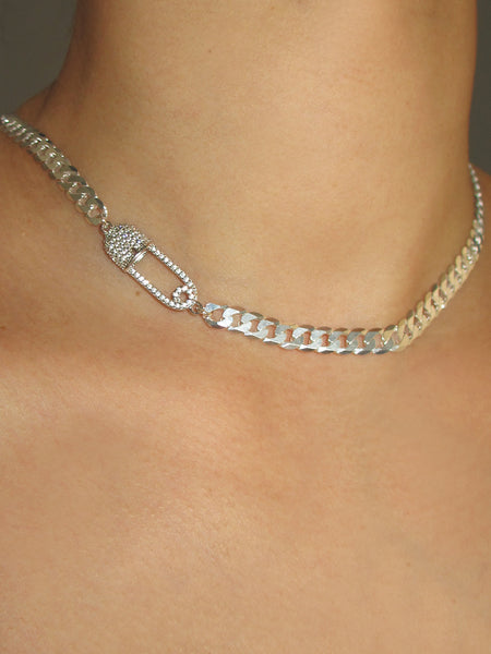 THE SAFETY PIN STERLING SILVER CHAIN – Rimor Jewelry