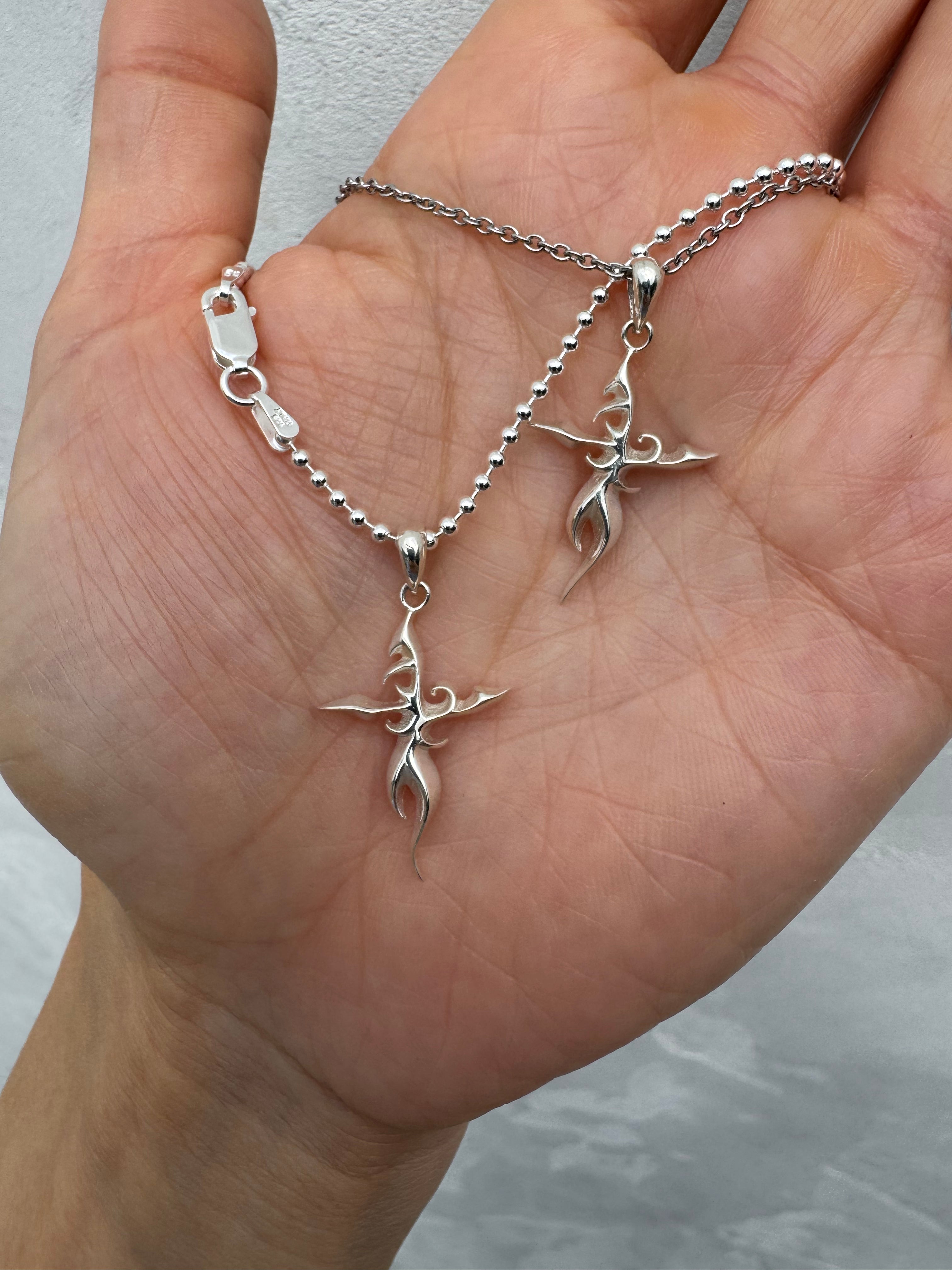 SELMA CROSS 925 STERLING SILVER BALL CHAIN – Rimor Jewelry