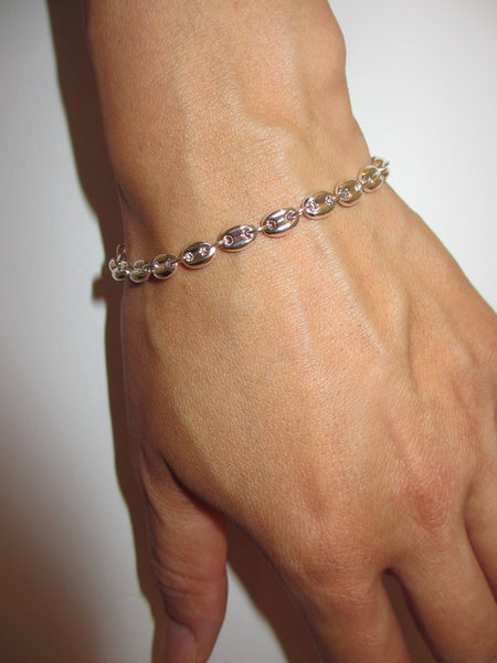 THE STERLING SILVER COFFEE BEAN BRACELET – Rimor Jewelry