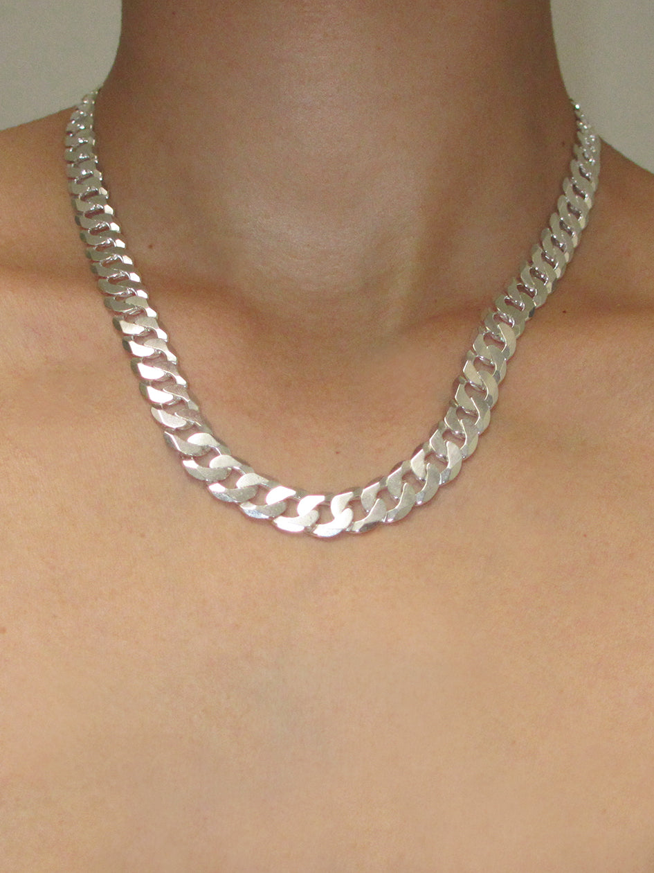 925 Sterling Silver Curb store Chain Necklace