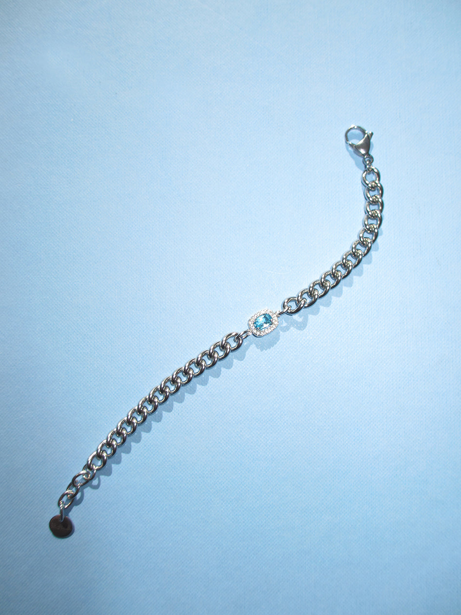 アメリカ通販ファッション THE BLUE GEM CHAIN BRACELET – Rimor Jewelry アクセサリー