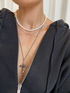 DUPLUS FRESHWATER PEARL CHOKER