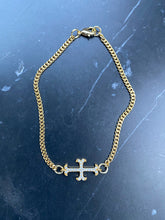 Load image into Gallery viewer, THE GOLD ADAMAS CROSS ANKLET