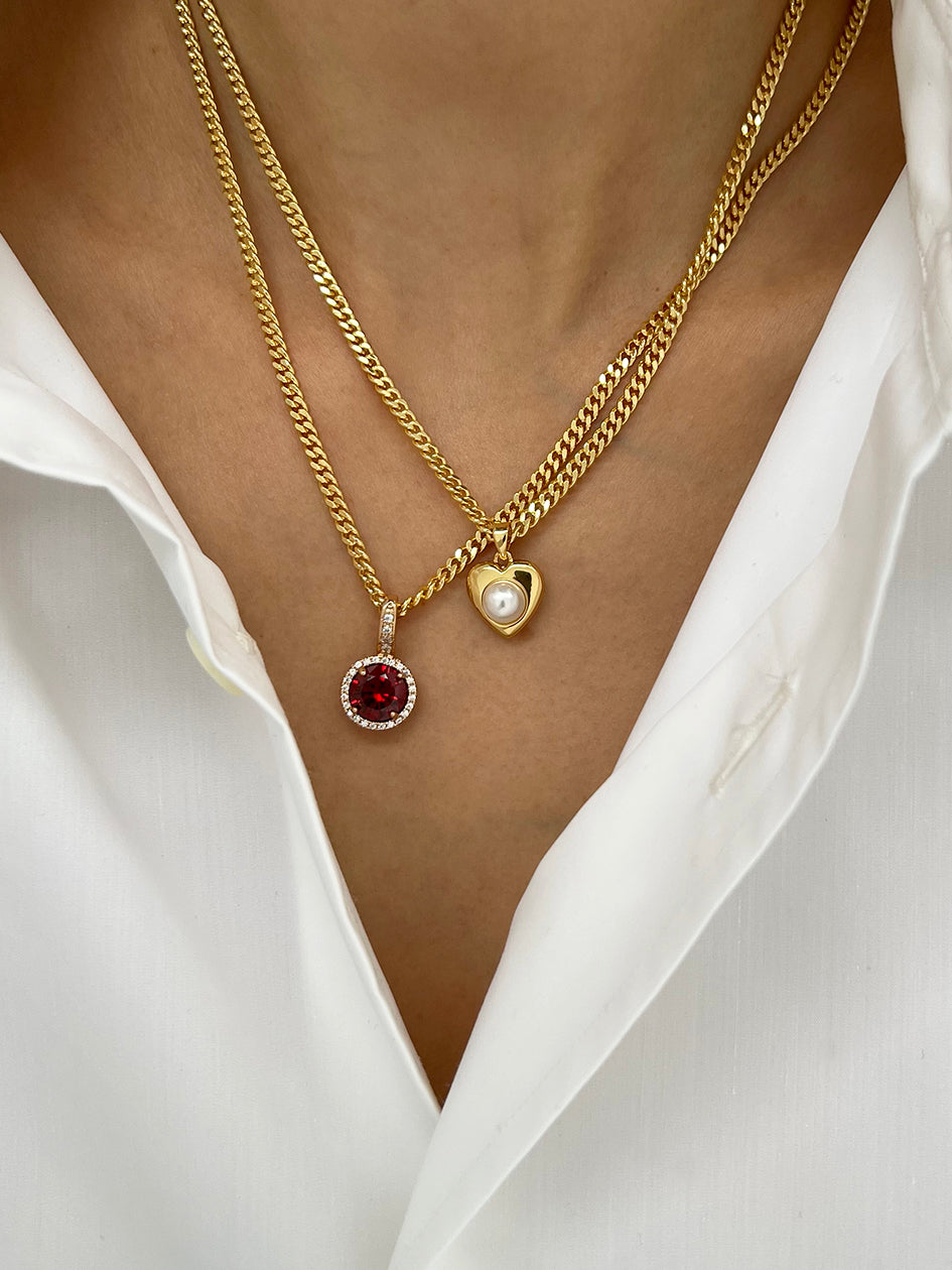 【祝開店！大放出セール開催中】 GEM RED CHAIN Jewelry Rimor – ネックレス・ペンダント