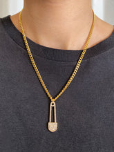 Load image into Gallery viewer, SAFETY PIN NECKLACE GOLD
