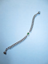 Load image into Gallery viewer, THE GREEN GEM CHAIN BRACELET