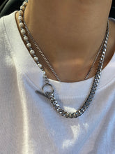 Load image into Gallery viewer, THE HEMATITE PEARL CHAIN NECKLACE