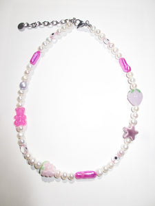 LIMITED EDITION - PINK BEAD PEARL CHOKER