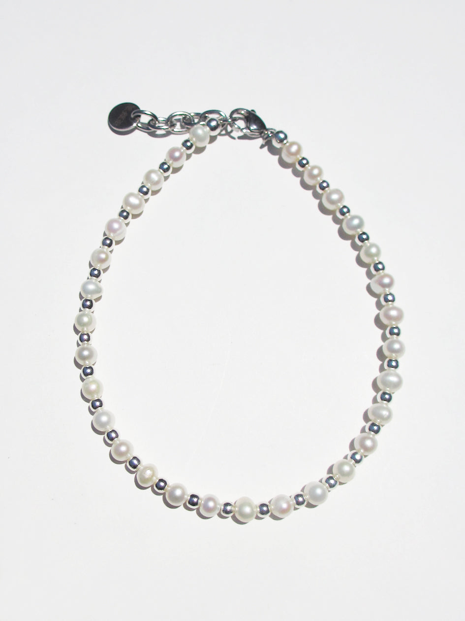 THE MINI PEARL SILVER ANKLET