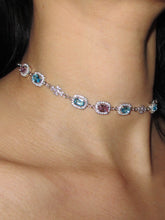 Load image into Gallery viewer, THE MULTI GEM ADAMAS CROSS CHOKER