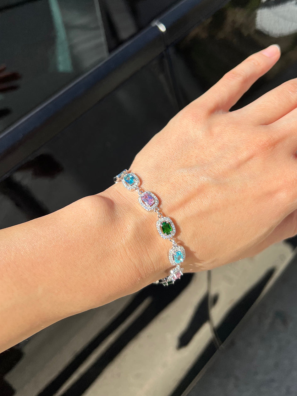 Multi gem online bracelet