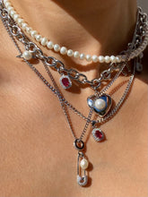 Load image into Gallery viewer, THE RED GEM CHAIN SILVER