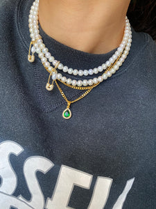 DUPLUS FRESHWATER PEARL CHOKER GOLD