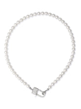 Load image into Gallery viewer, THE PEARLY CLASP CHOKER SILVER