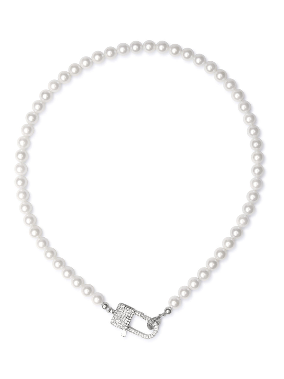 THE PEARLY CLASP CHOKER SILVER