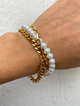 Load image into Gallery viewer, THE PEARLY CHAIN BRACELET SET GOLD
