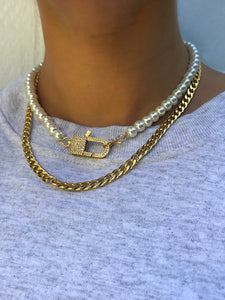 THE PEARLY CLASP CHOKER GOLD