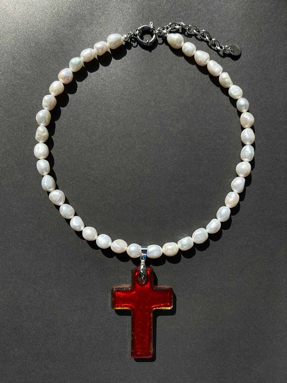BAROQUE CROSS CHOKER