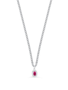 THE RED GEM CHAIN SILVER