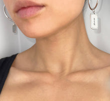 Load image into Gallery viewer, THE RMR TAG EARRINGS