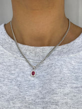 Load image into Gallery viewer, THE RED GEM CHAIN SILVER