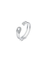Load image into Gallery viewer, SAFETY PIN RING SILVER