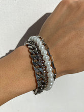 Load image into Gallery viewer, THE PEARLY CHAIN BRACELET SET SILVER