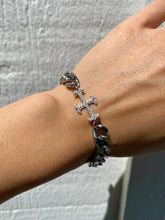 Load image into Gallery viewer, THE ADAMAS CROSS BRACELET SILVER
